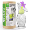 Haakaa Manual Breast Pump With Suction Bottom And Purple Stopper (4Oz/100Ml)