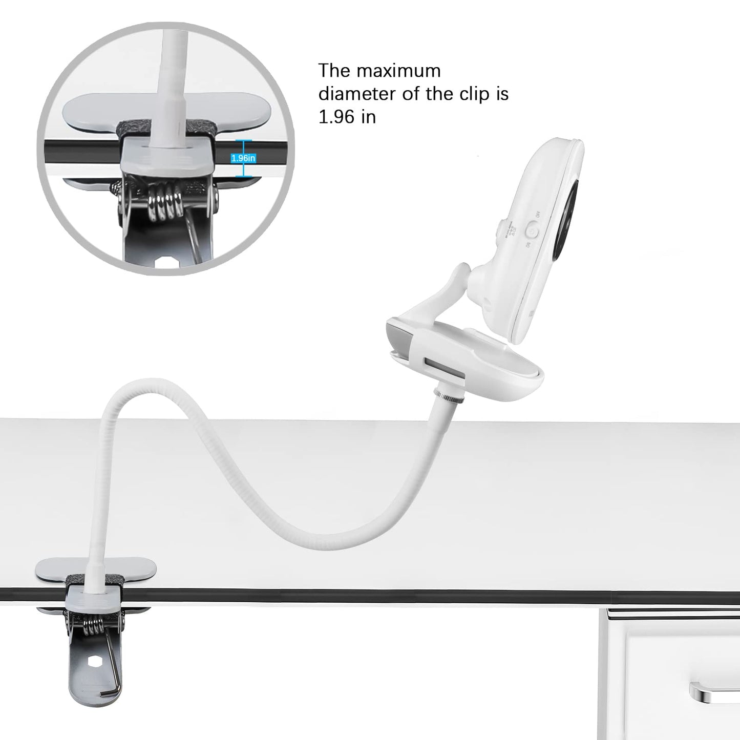 Aobelieve Flexible Clamp Mount For Vtech Vm819 And Vm3252 Video Baby Monitor