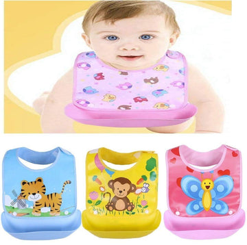 Babygo Silicone Baby Feeding Bib With Pocket | Waterproof Food Catcher Bib For Babies, Infants & Toddlers | Adjustable Neck | So