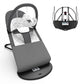 HOUSEHOLD WORLD Portable Baby Bouncer Seat for Babies 0-18 Months, 100% Cotton Fabrics, Adjustable Multi Position Baby Bouncer S