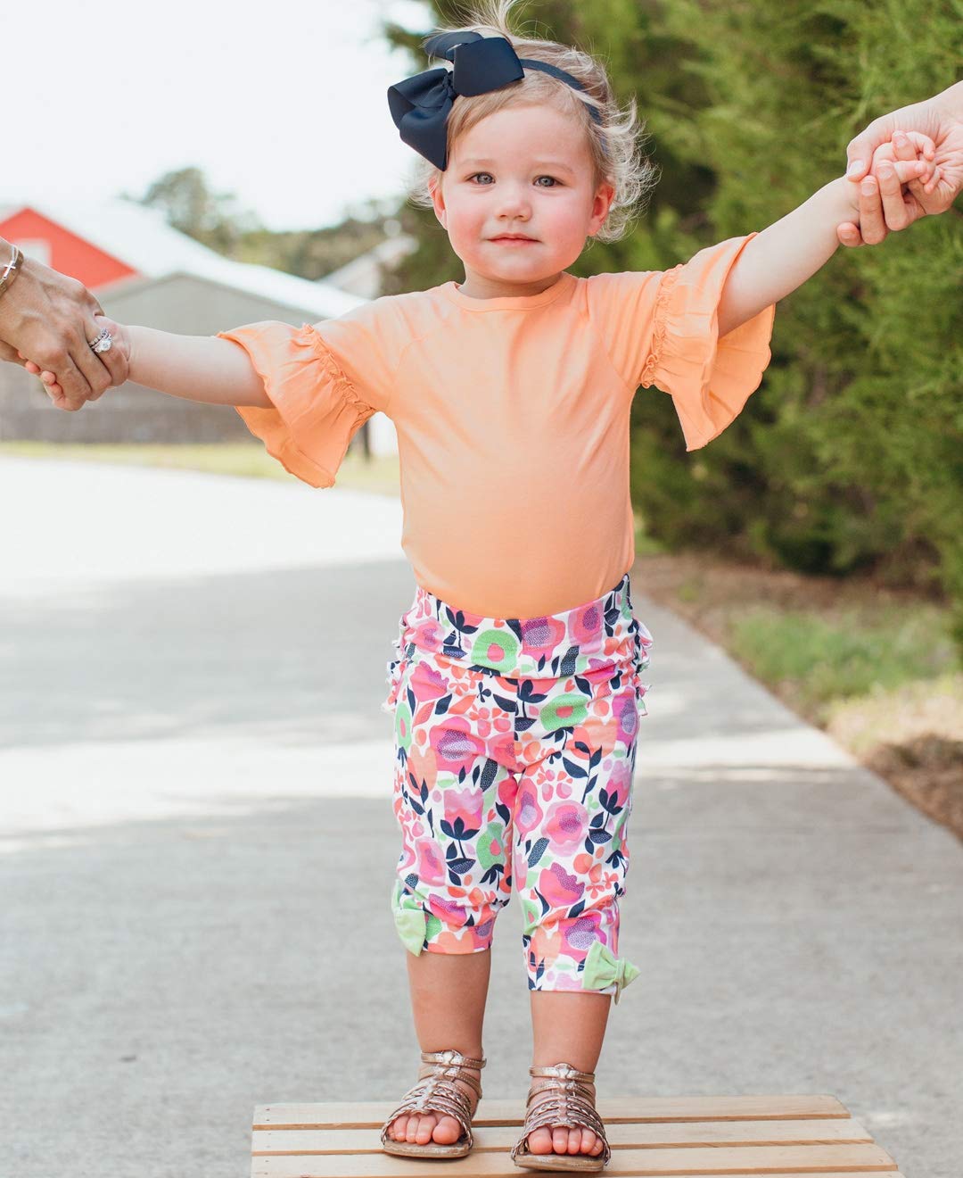 Rufflebutts Girls Navy Bow Headband - One Size