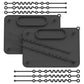 2 Pack Baby Silicone Mat, With Suction Base And 8 Stretchable Straps, Seposeve Baby Placemats, Activity Mat For Infants To Toddl