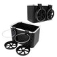 ATETO Car Armrest Storage Box with 2 Foldable Cup Holders | Universal Car Center Console Organizer for Water Bottle, Coffee, Tis