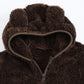 Jeskids Toddler Girls Boys Fleece Hoody Jacket Zip Up Teddy Coat Warm Winter Outwear Coffee