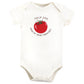 Touched By Nature Unisex Baby Organic Cotton Bodysuits, Happy Veggies, 12-18 Months