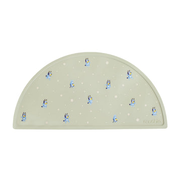mushie x Bluey Silicone Placemat for Kids | BPA-Free Non-Slip Design (Bluey Sage)