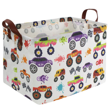 Fxocshe Rectangular Storage Basket With Handles Basket,Baby Room Decor,Cute Pattern Storage Bin,Kids Toy Basket Foldable Nursery
