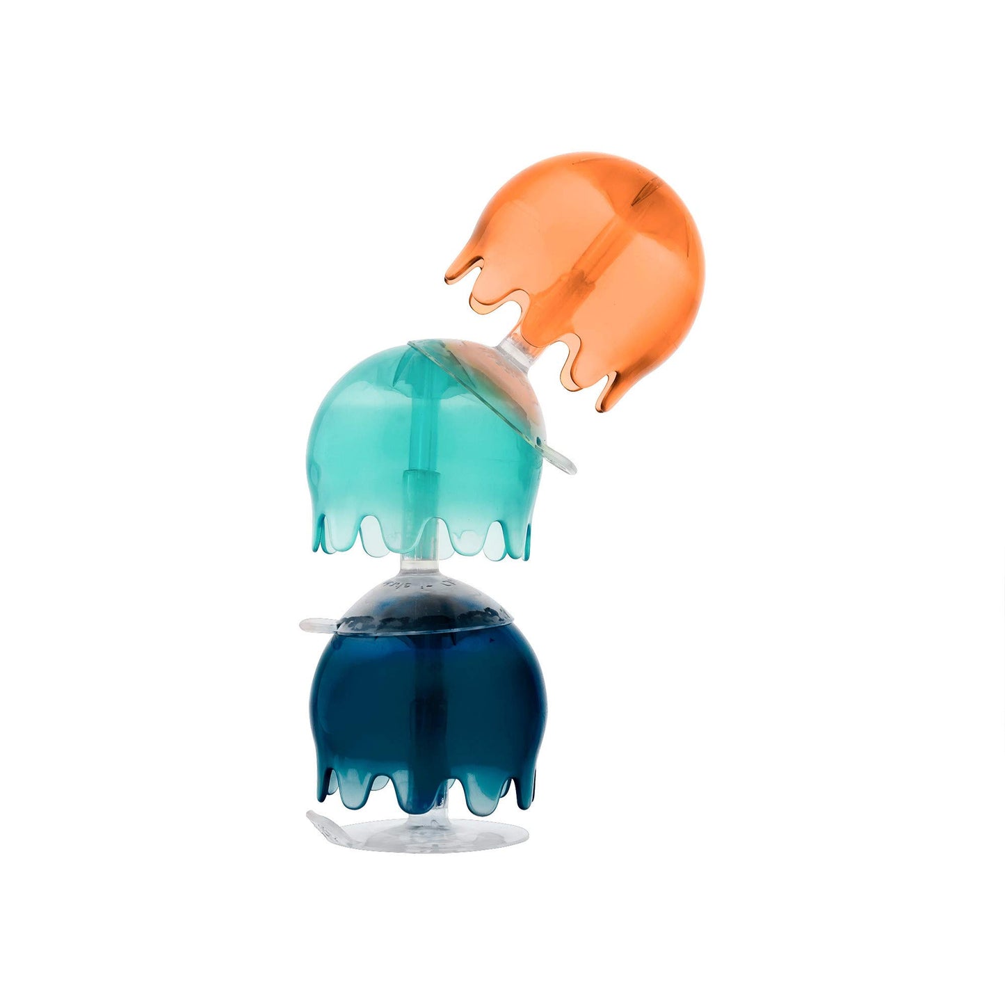 Boon Jellies Suction Cup Bath Toys - Bathtub Baby Sensory Toys - Jellyfish Suction Toys for Bath Time - Navy/Coral - Baby and To