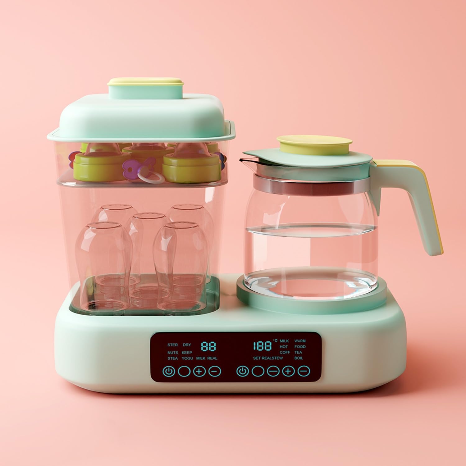 Lifelong Cuppy Baby Bottle Sterilizer With Kettle For Feeding Bottles | Bottle Warmer For Babies, Bottle Sterilizer Machine With
