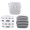 Alvababy Baby Large Swim Diapers 3Pcs One Size Reuseable Washable & Adjustable For Swimming Lesson & Baby Boy Girl 3Zswy01