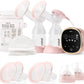 Ncvi Double Electric Breast Pump 8782, Portable Anti-Backflow, With 4 Size Flanges, 4 Modes & 9 Levels, Led Display, 10 Breastmi
