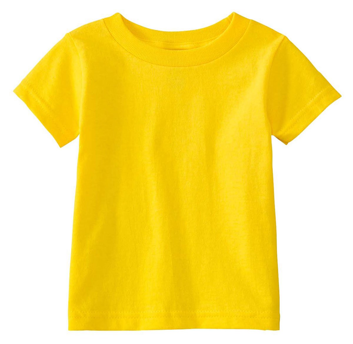 Rabbit Skins Infant Comfort Ribbed Crewneck Jersey T-Shirt, Yellow, 6 Months