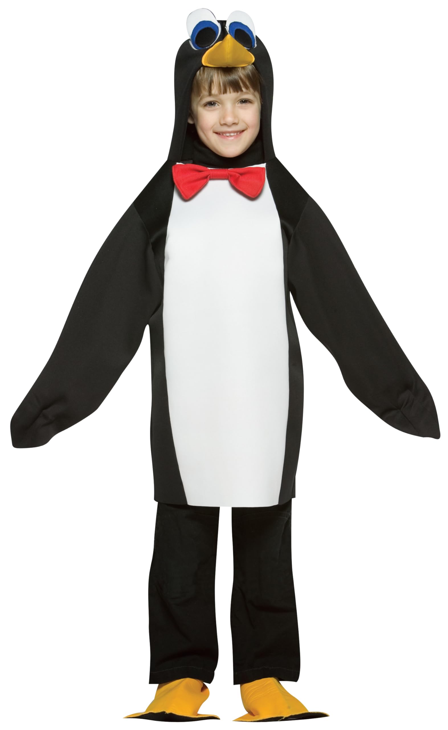 Rasta Imposta Lightweight Penguin Costume, Black and White, Child Size 4-6X