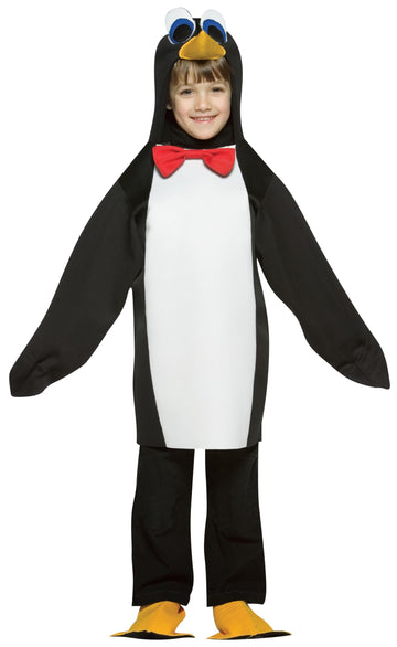 Rasta Imposta Lightweight Penguin Costume, Black and White, Child Size 4-6X