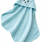 Baby Towel, Blue, Soft Fleece, Bunny Animal Design, Newborn Bath Wrap