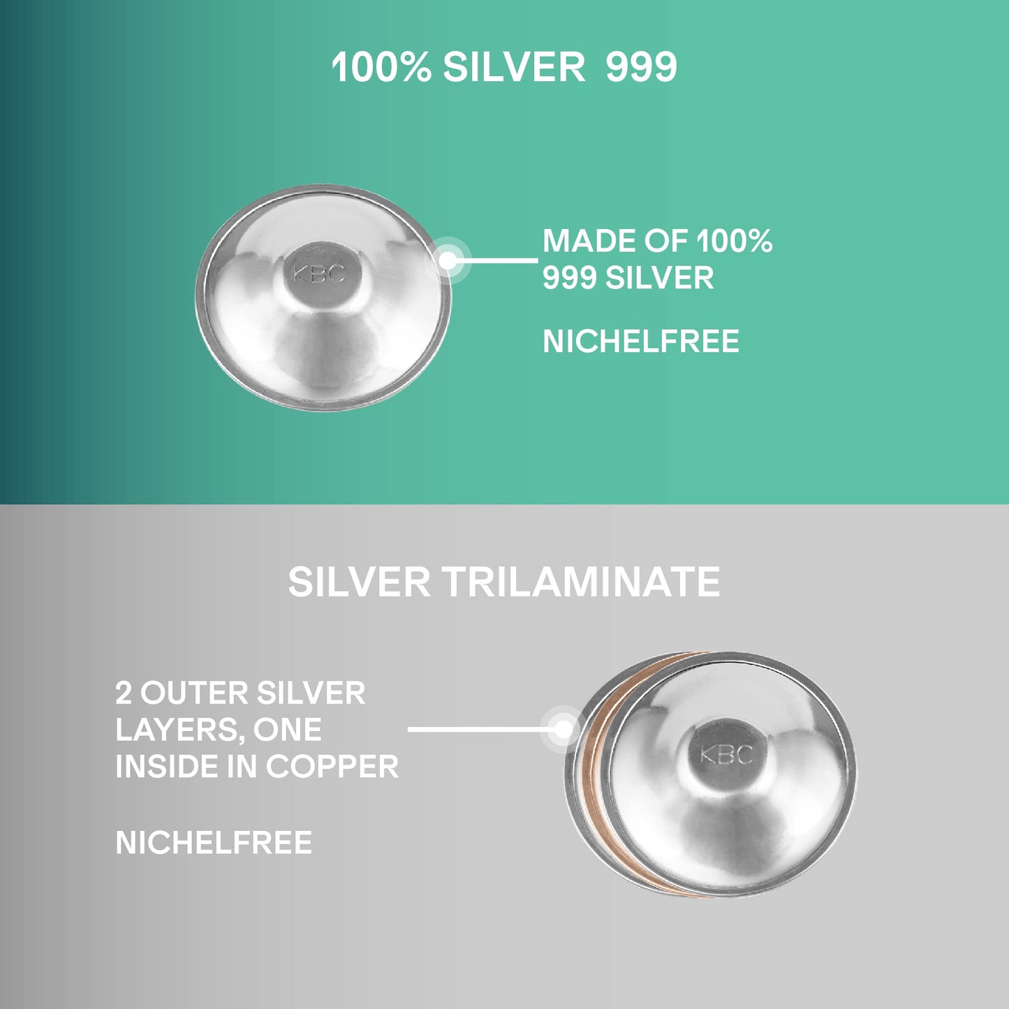 Koala Babycare The Original Silver Nursing Cups - Nipple Shields for Breastfeeding Newborn - Breastfeeding Essentials - Protect
