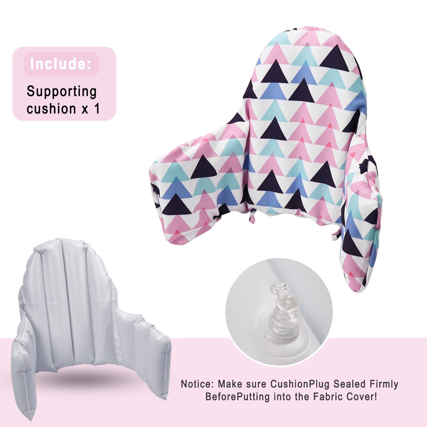 High Chair Cushion, New Type High Chair Cover Pad/Pad For High Chair,Highchair Cushion For Ikea Antilop Highchair,Built-In Infla