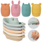 HYSZXUS Bath Toys Floating Boats with Silicone Bath Toys,9pcs Mold Free Baby Bath Toys for Infants 6-12-18 Months,Water Table To