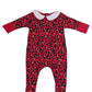 Creative Kids Baby Girl Cotton Polka Print Full Sleeve Bodysuit With Snap Button (Red & Black, 12M)