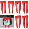Gas Stove Knob Locks, Silicone Oven Knob Locks For Baby And Pets Safety (6 Pack, Red)