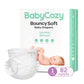 Babycozy Boucy Newborn Diapers for Sensitive Skin, Hypoallergenic Disposable Plain White Diapers Without Chlorine, Soft Diaper f