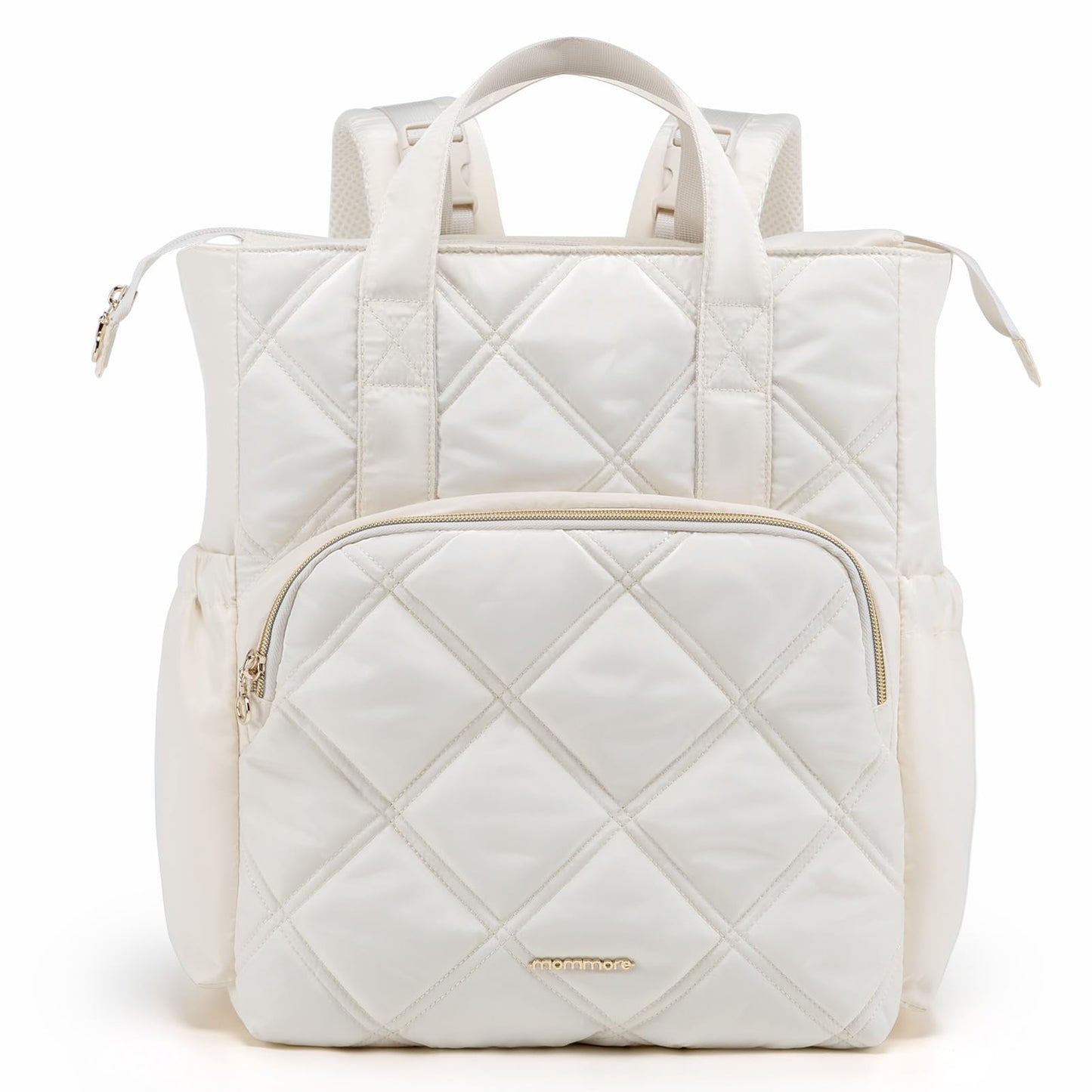 Mommore Quilted Diaper Bag Backpack, Small Baby Bags, Lightweight Mini Diaper Backpack For Travel, With Insulated Pockets, Chang