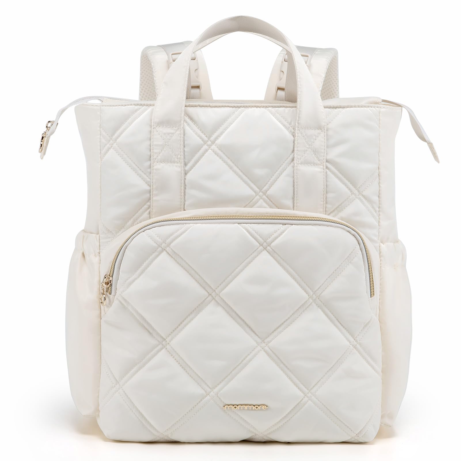 Mommore Quilted Diaper Bag Backpack, Small Baby Bags, Lightweight Mini Diaper Backpack For Travel, With Insulated Pockets, Chang