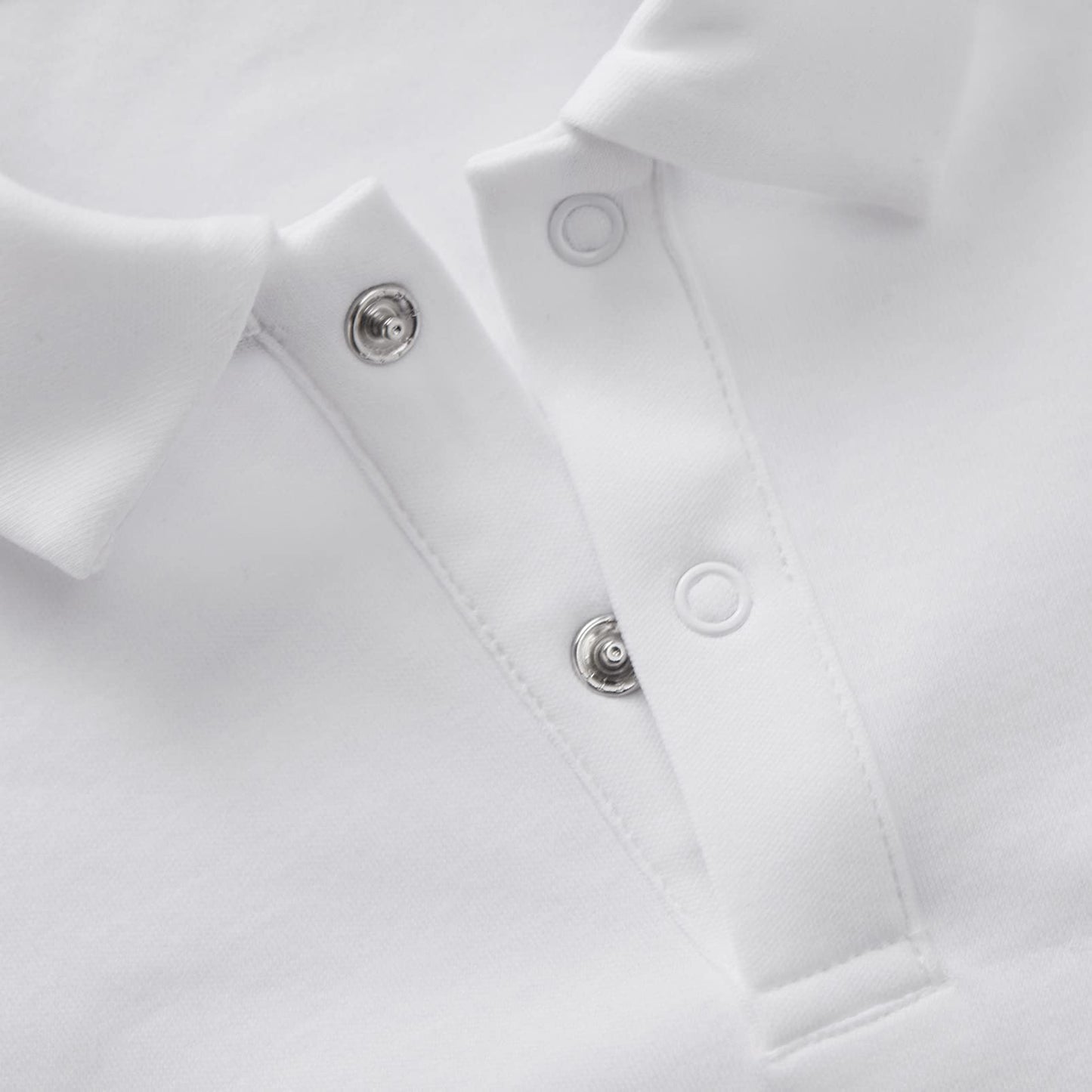 Pureborn Baby Boy Polo Bodysuit Short Sleeve Cotton Romper Summer Gentleman One-Piece Outfit For Infant Boys 6-9 Months White