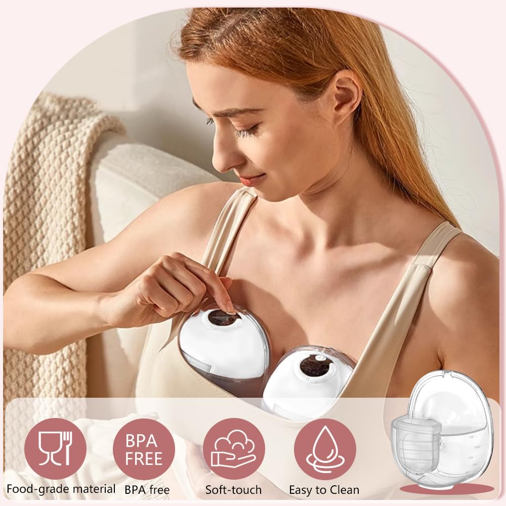 27Mm Full S32 Breast Pump Set With 27Mm Flange For Ncvi Nicegreen Nuliie Zooawa Sunnaltree Wearable Breast Pump, Duckbill Valve
