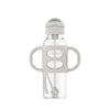 Dr. Brown'S Milestones Narrow Sippy Straw Bottle With 100% Silicone Handles, 8Oz/250Ml, Gray, 1 Pack, 6M+