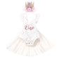 Onderful 1st Birthday Girl Outfit Cake Smash Boho Rainbow First Birthday Dresses Princess Floral Party Supply Lace Romper Mini T