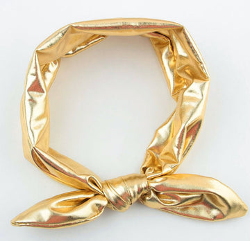 Aisibo Baby Headbands, Children Big Bow Elasticity Headband Kids For Girls Newborn Infant Toddlers Kids (Gold)