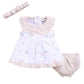 Smart Baby Cotton Frock Set For Baby Girl  Stylish Soft Dress Rabbit Print & Frill Collar | Pack Of 1 (In, Age, 3 Months, 6 Mon