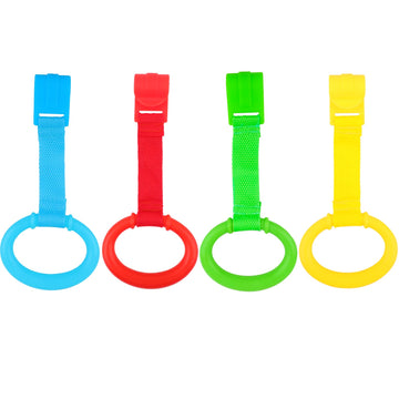 Kalamanda Baby Pull Up Rings, 4 Pcs Baby Pull Up Bar For Playpen,Standing Walker Crib Pull Rings For Toddler Kids Children Walki