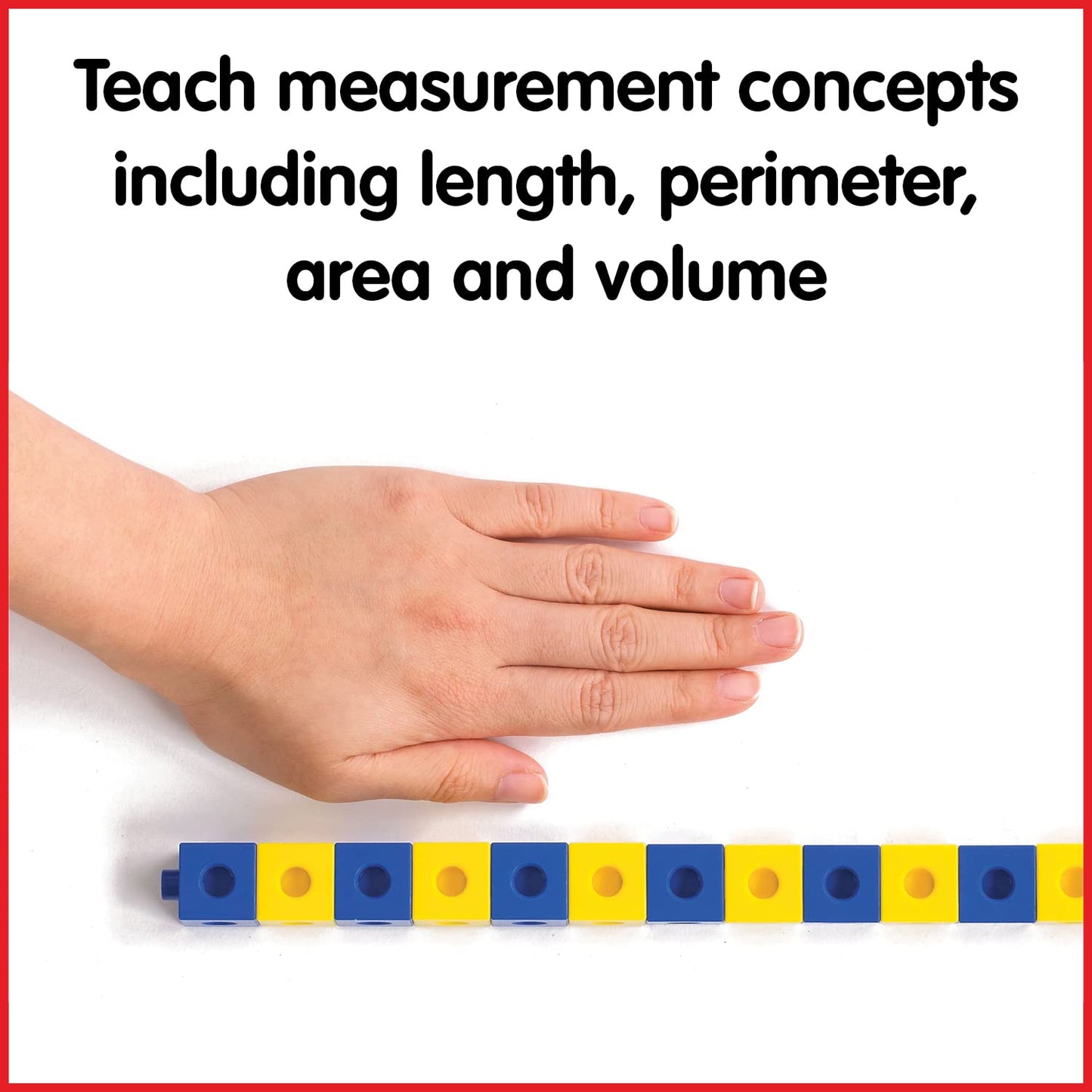 edxeducation Linking Cubes - Set of 100 - Connecting and Counting Snap Blocks for Construction and Early Math - For Preschool an