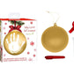 Tiny Ideas Baby'S Print 1St Holiday Keepsake Ball Ornament With Included Paint For Handprint, Diy Christmas Ornament, Gold
