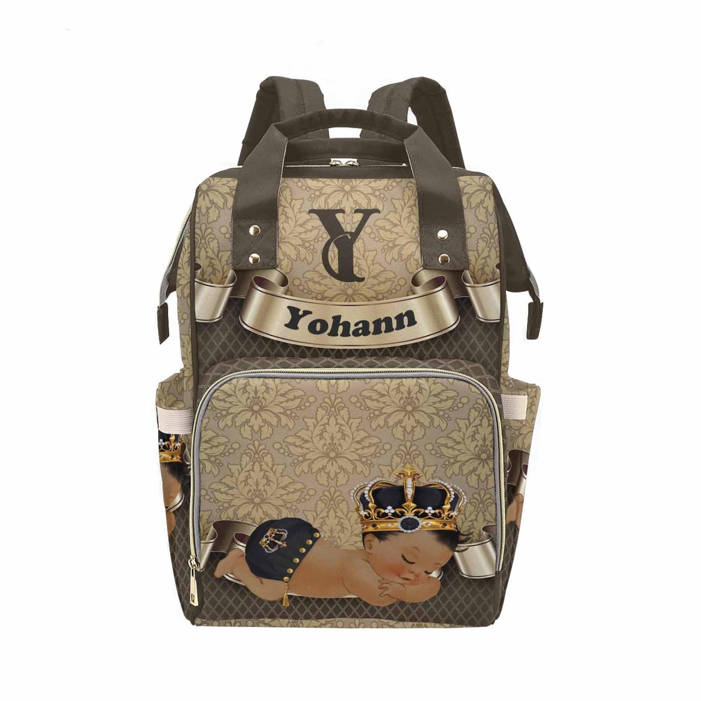 M Yescustom Custom Diaper Bag Backpack With Name, Baby Bags Travel Diaper Backpack For Dad Mom, Insulated Pockets Portable Nappy