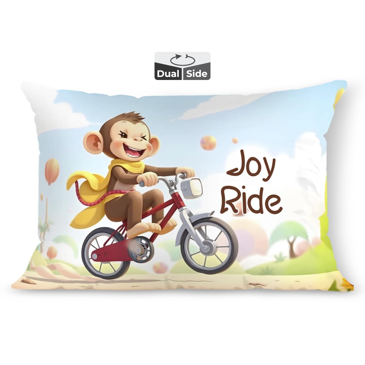 Brizberry Kids Pillow Cushion With Super Soft Fabric | Animal & Cartoon Prints | 12X18 Inches (Design 26)