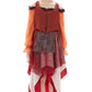Taeyue Kids Mary Sanderson Costume Sister Halloween Cosplay Orange Witch Dress Outfit For Girls,Large