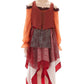 Taeyue Kids Mary Sanderson Costume Sister Halloween Cosplay Orange Witch Dress Outfit For Girls,Medium