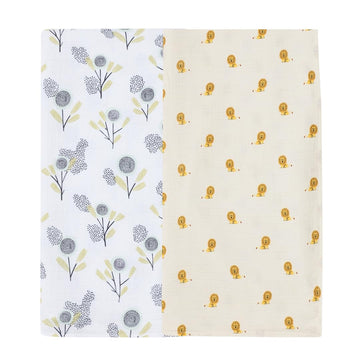 DULAAR Organic Muslin Swaddle Wrap Pack of 2 for Newborns, Baby & Infants | Super Soft Blanket Made of 100% Cotton (1 m x 1 m) |