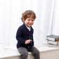 Feidoog Infant Baby Boys Cardigan Crochet Sweater V-Neck,Toddler Knit Button Up Knitted Pattern Pullover Sweatshirt,Blue,18-24