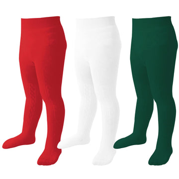 Mini Angel Baby Tights Toddler Tights Seamless Cable Knit Leggings Cotton Stockings Pantyhose 1-2 Years For Toddler Kids 3 Pack