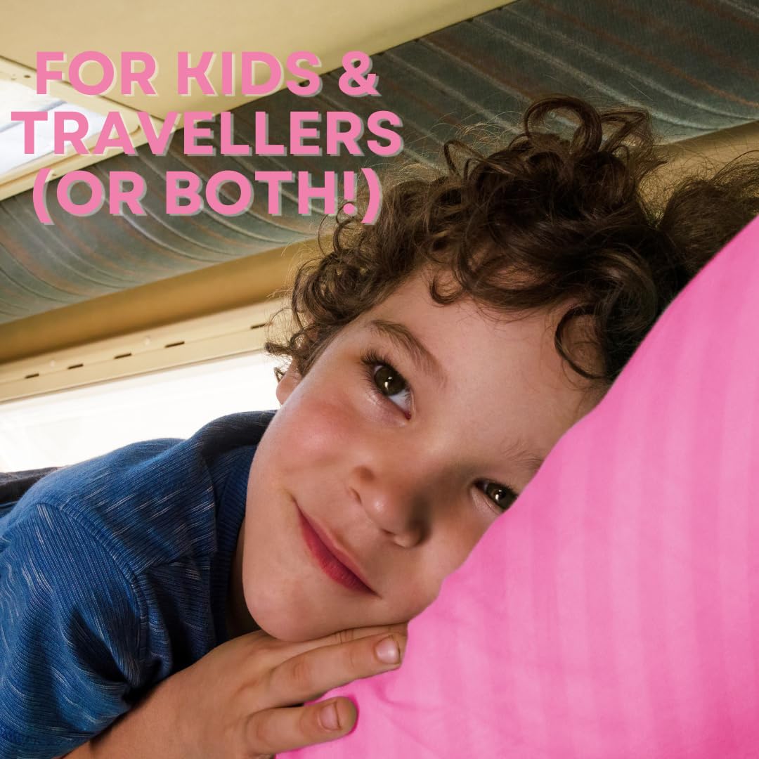 Kinder Fluff Toddler Pillows For Bed (2X) - The Only Kids Pillow 300T Cotton Shell & Down Alternative Fill - Travel Pillow For C