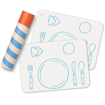 Aplainr Montessori Placemat For Kids, Silicone Mats For Toddlers, Table Setting Placemats For Children, Non Slip, 16 X 12 Inch,
