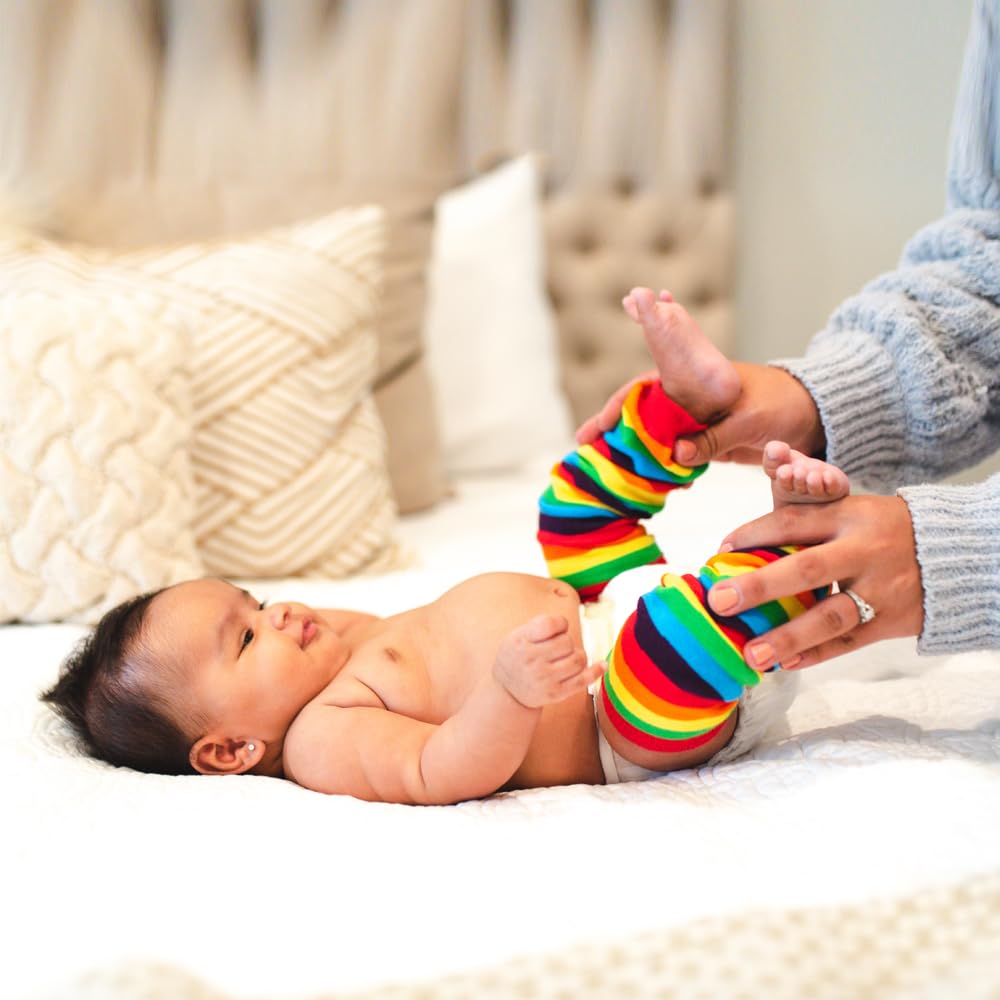 Judanzy Christmas And Halloween Baby And Toddler Leg Warmers For Girls And Boys (One Size, Rainbow Stripe)
