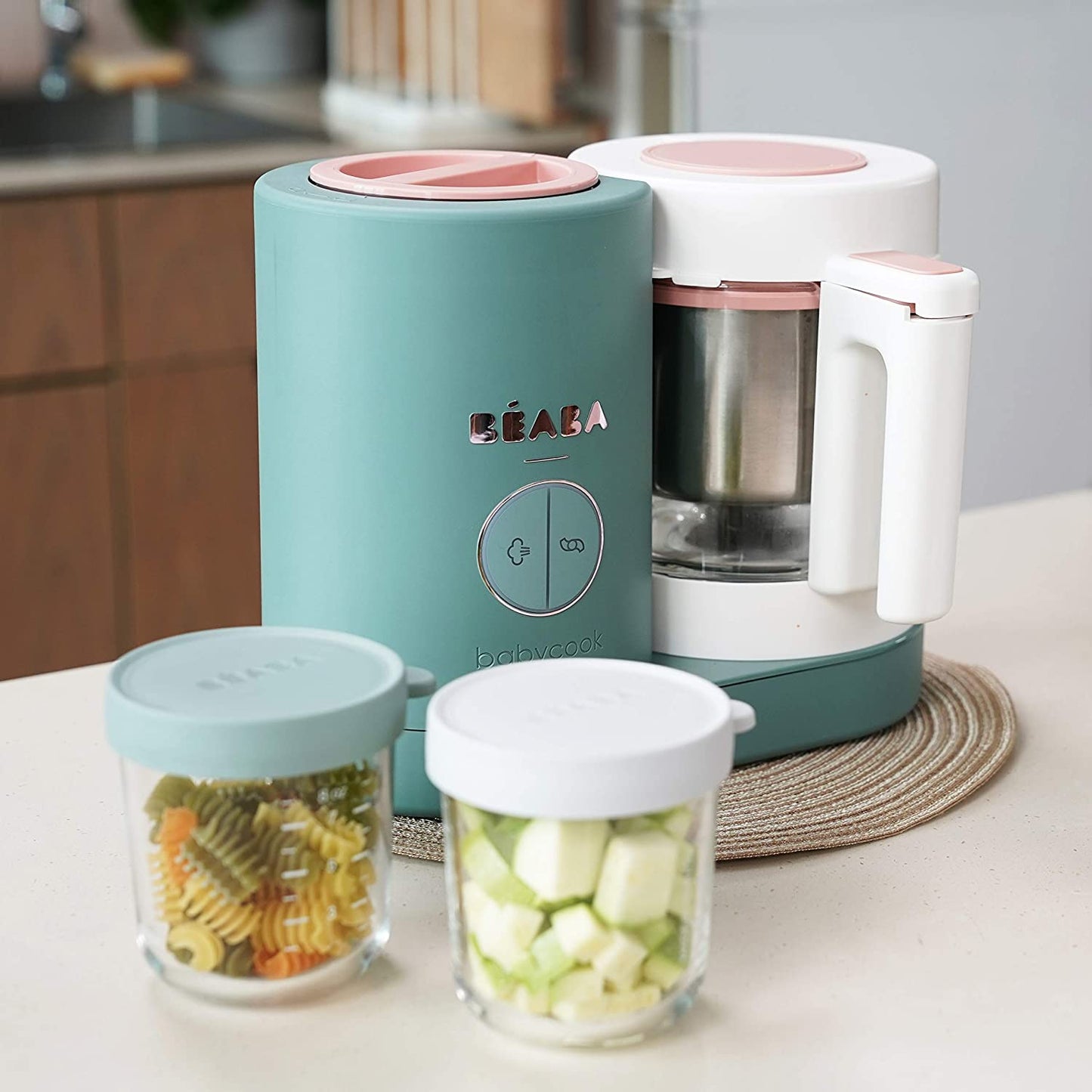 BEABA Babycook Neo Baby Food Maker | Non-Toxic Glass & Stainless Steel | Trusted by Celebrity Moms | Sustainable Baby Food Proce