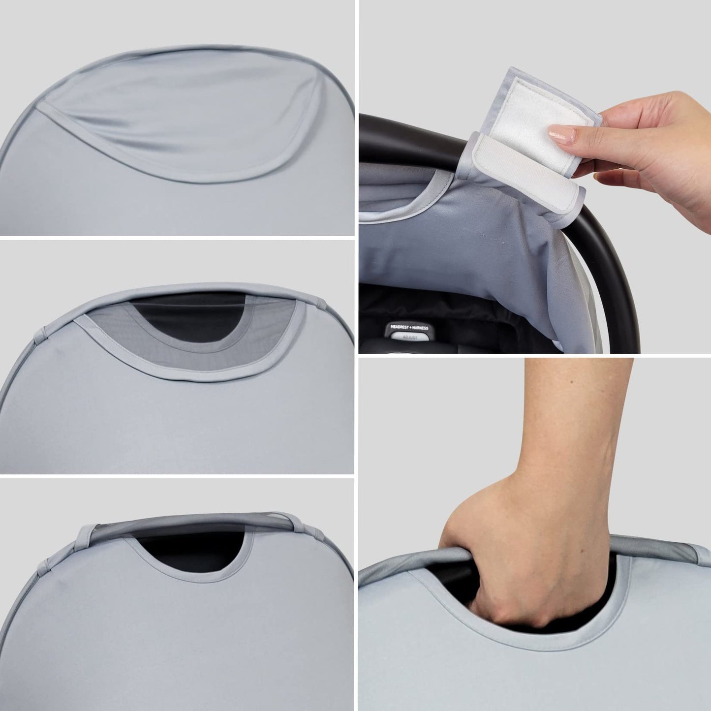 Summer Baby Car Seat Cover | 2-in-1 Breathable Carseat Sun Shade & Mosquito Net | UV Protection Lightweight Canopy Covers for In