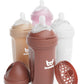 Herobility Double Anti-Colic Baby Bottles - 8.5 Fl Oz/240Ml - 4-Pack - Multicolor - Sand, Woodchuck, Pink, White