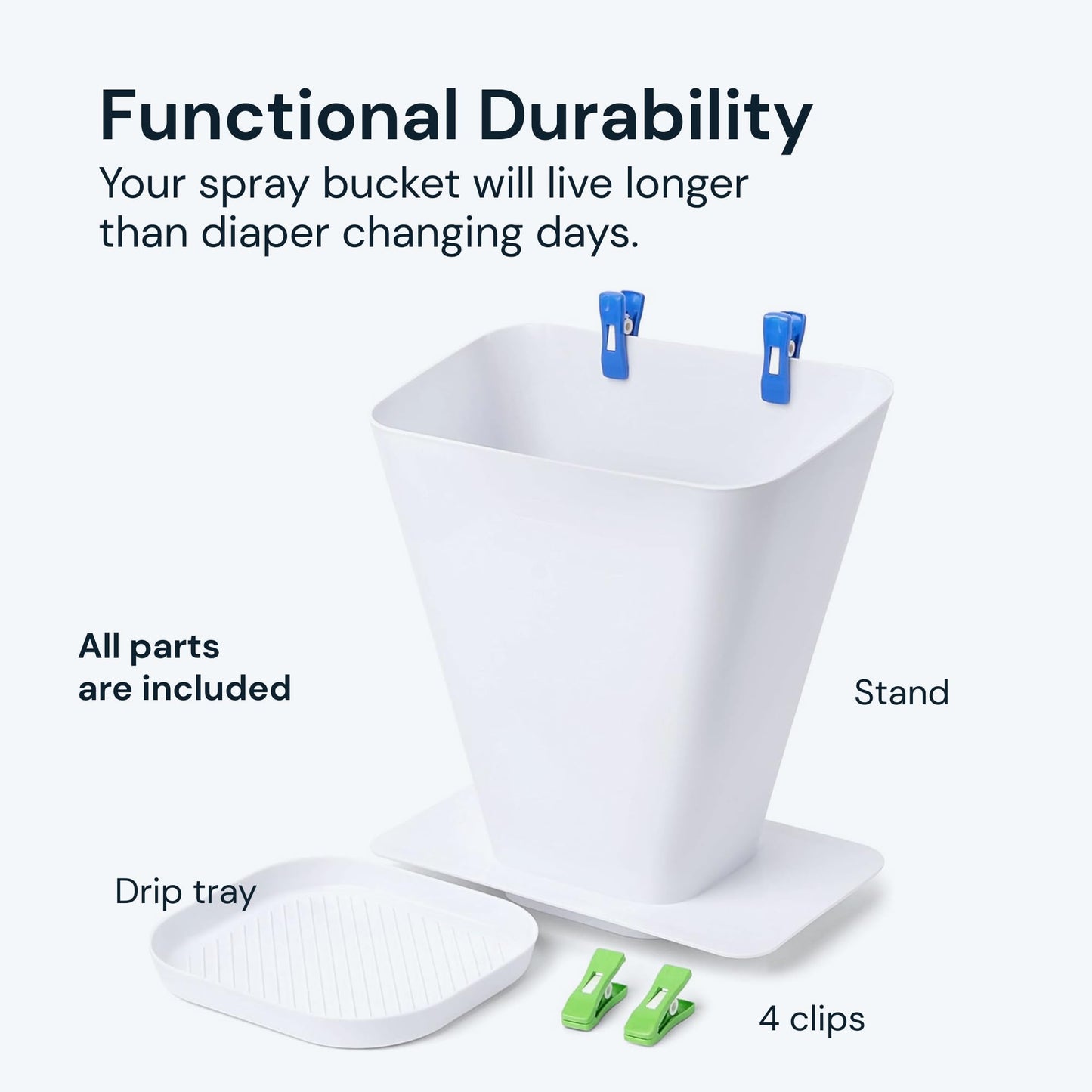 SimplyImagine SprayStand - Cloth Diaper Sprayer Splatter Shield - Contains Spray and Debris When Rinsing Cloth Diapers, Clothing